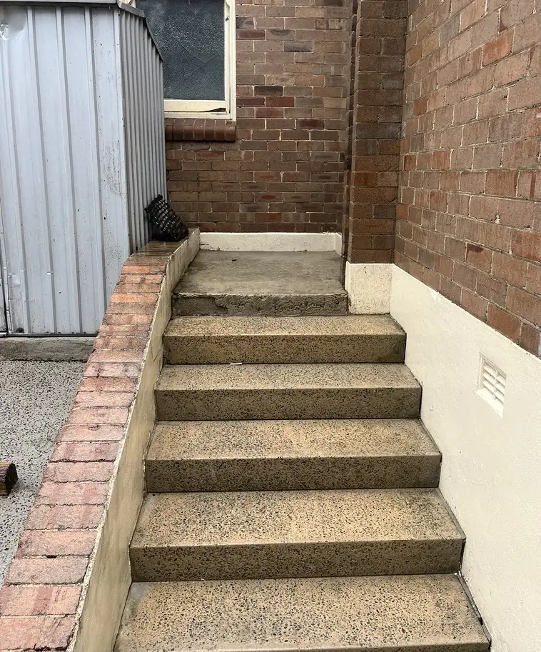 The same steps after cleaning, with the aggregate clean and the moss gone
